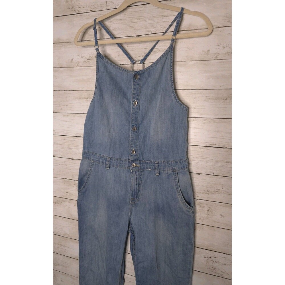 Roxy Overalls Womens Size Small Light Wash Blue Jeans Retro Romper Bib Denim - Picture 4 of 14